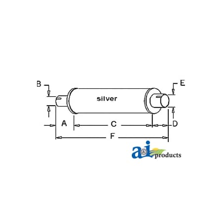 A & I Products Muffler 3.8" x20.2" x4" A-184207M91